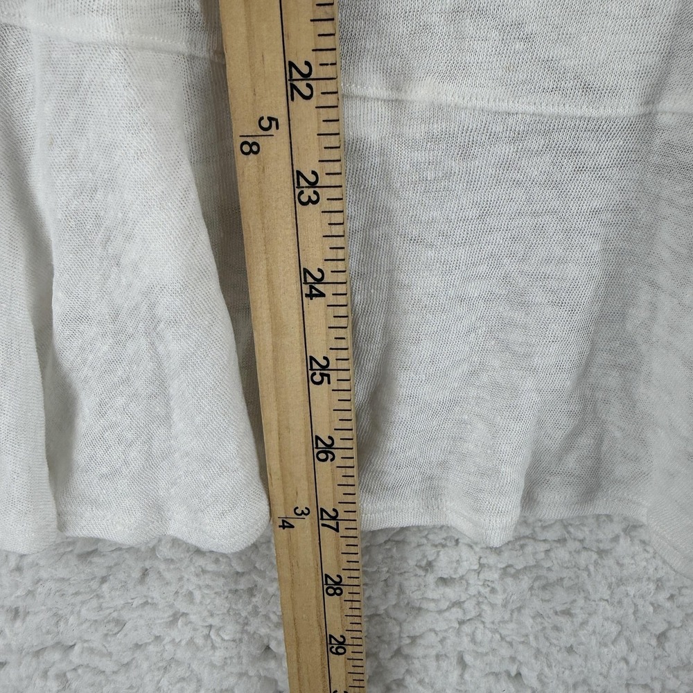 Express Shirt Womens XS White Cold Shoulder Ruffle Scoop Neck Jersey Top NWT - Picture 4 of 7